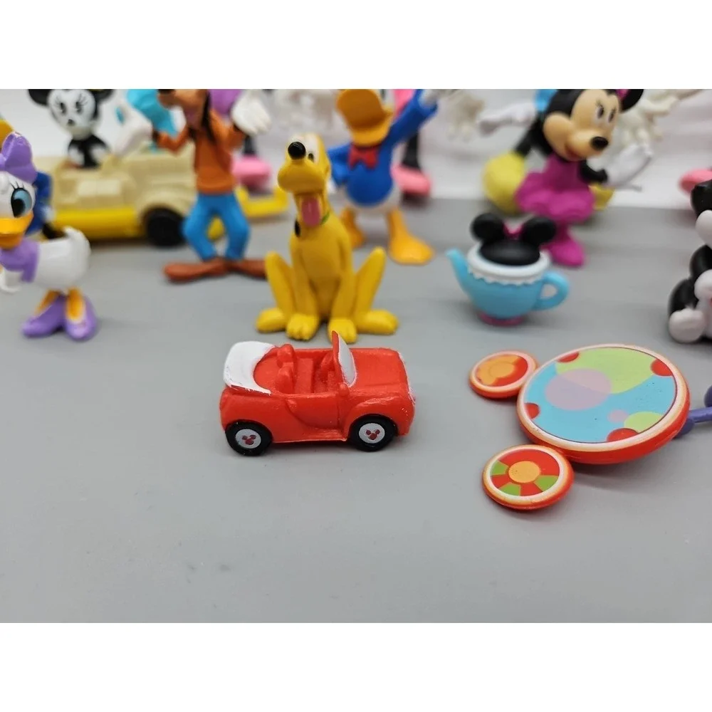 Minnie Mouse Mickey Mouse & Friends Plastic Poseable Figurines Vintage Lot Of 21